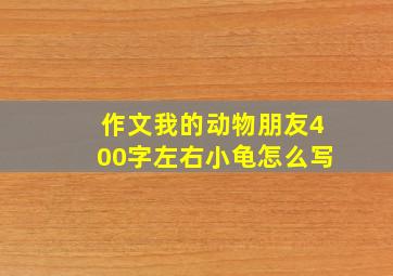 作文我的动物朋友400字左右小龟怎么写