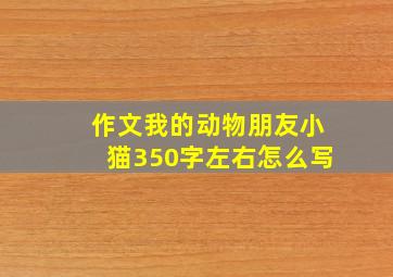 作文我的动物朋友小猫350字左右怎么写