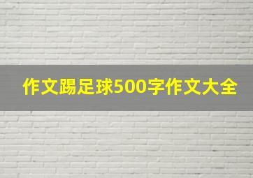 作文踢足球500字作文大全