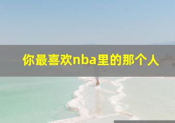 你最喜欢nba里的那个人