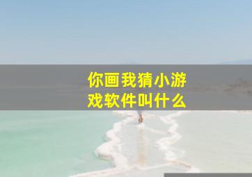 你画我猜小游戏软件叫什么