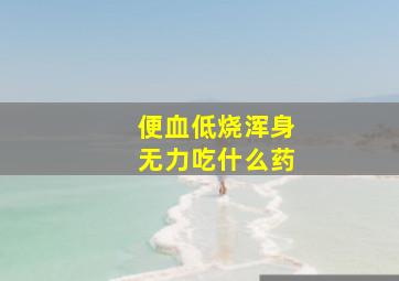 便血低烧浑身无力吃什么药