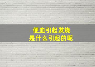 便血引起发烧是什么引起的呢