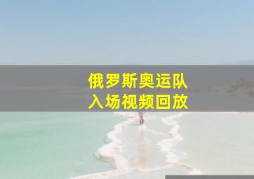 俄罗斯奥运队入场视频回放