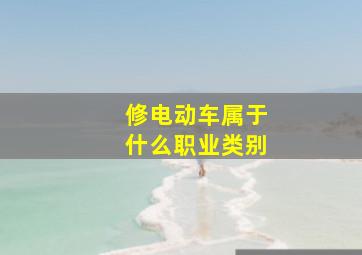 修电动车属于什么职业类别