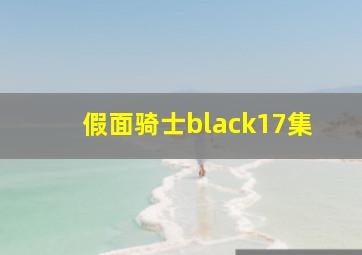 假面骑士black17集