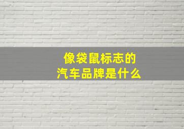 像袋鼠标志的汽车品牌是什么