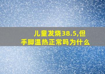 儿童发烧38.5,但手脚温热正常吗为什么