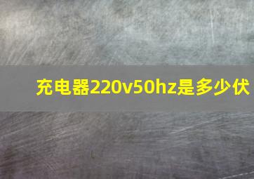 充电器220v50hz是多少伏