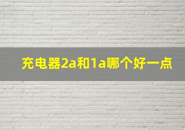 充电器2a和1a哪个好一点