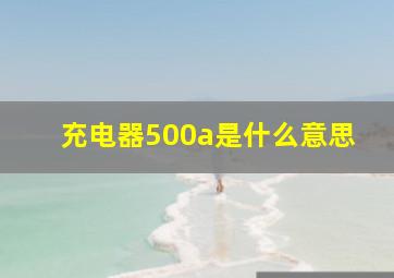 充电器500a是什么意思