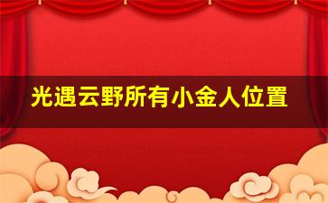 光遇云野所有小金人位置