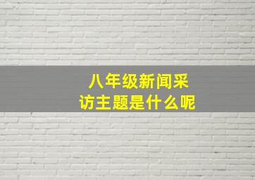 八年级新闻采访主题是什么呢