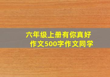 六年级上册有你真好作文500字作文同学