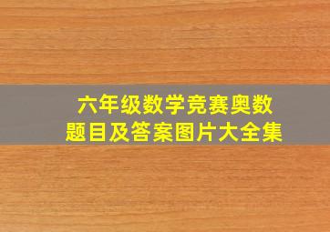 六年级数学竞赛奥数题目及答案图片大全集