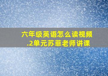 六年级英语怎么读视频.2单元苏菲老师讲课