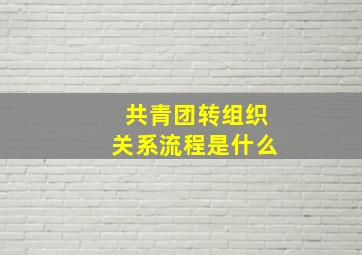 共青团转组织关系流程是什么