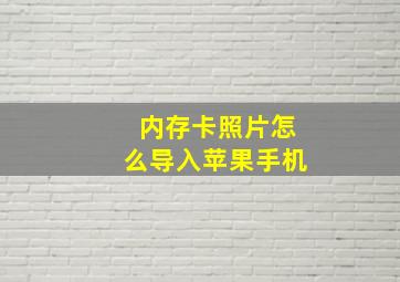 内存卡照片怎么导入苹果手机