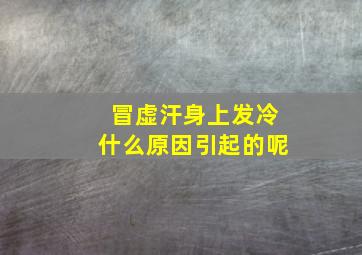 冒虚汗身上发冷什么原因引起的呢