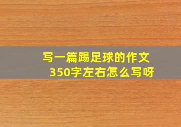 写一篇踢足球的作文350字左右怎么写呀