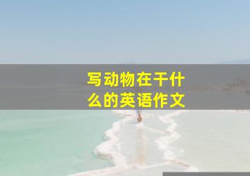 写动物在干什么的英语作文