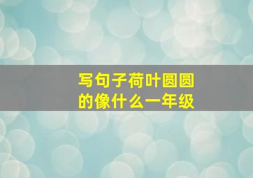 写句子荷叶圆圆的像什么一年级