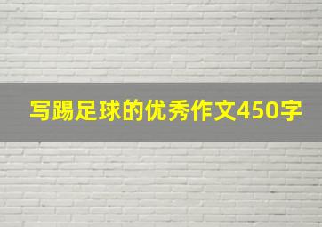 写踢足球的优秀作文450字