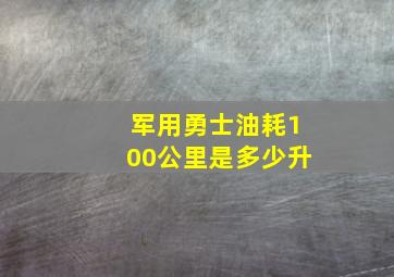 军用勇士油耗100公里是多少升