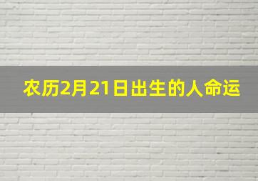 农历2月21日出生的人命运