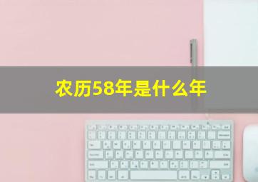 农历58年是什么年