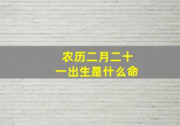 农历二月二十一出生是什么命