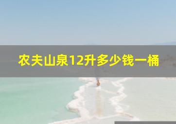 农夫山泉12升多少钱一桶