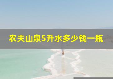 农夫山泉5升水多少钱一瓶