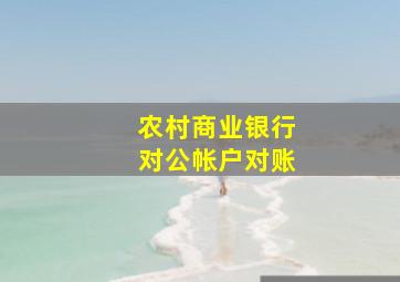 农村商业银行对公帐户对账