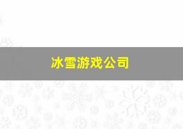 冰雪游戏公司