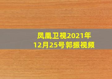 凤凰卫视2021年12月25号郭振视频