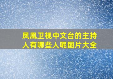 凤凰卫视中文台的主持人有哪些人呢图片大全