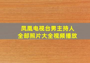 凤凰电视台男主持人全部照片大全视频播放