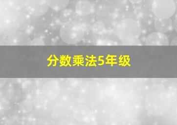 分数乘法5年级