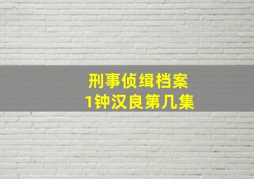 刑事侦缉档案1钟汉良第几集