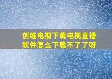 创维电视下载电视直播软件怎么下载不了了呀