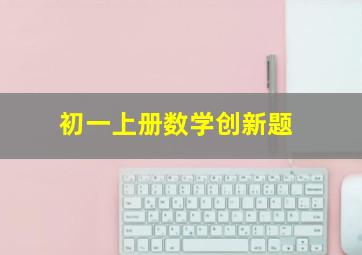 初一上册数学创新题