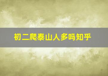 初二爬泰山人多吗知乎