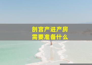 剖宫产进产房需要准备什么