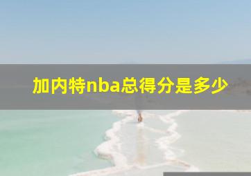 加内特nba总得分是多少