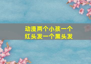 动漫两个小孩一个红头发一个黑头发