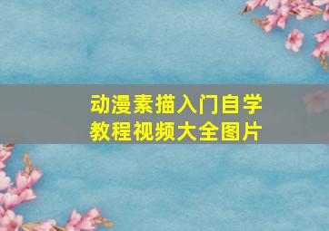 动漫素描入门自学教程视频大全图片