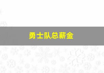 勇士队总薪金