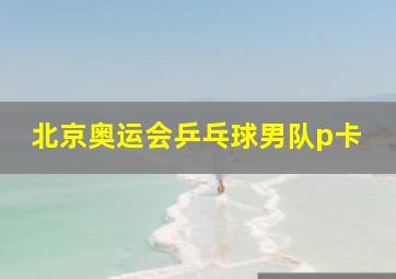 北京奥运会乒乓球男队p卡