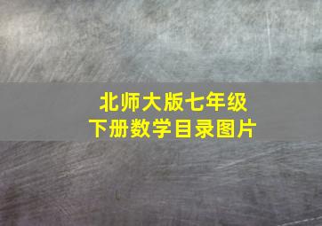 北师大版七年级下册数学目录图片